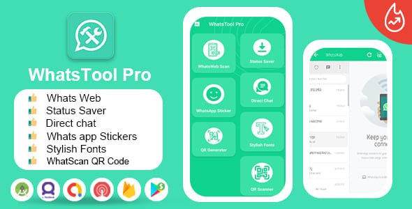 WhatsApp Tools Pro – (For WhatsApp & WhatsApp Business) – DM – Stylish Fonts – QR Generator, Scaner