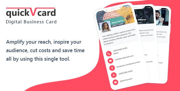 QuickVCard Pro – SaaS Digital Business Card Maker – Laravel CMS