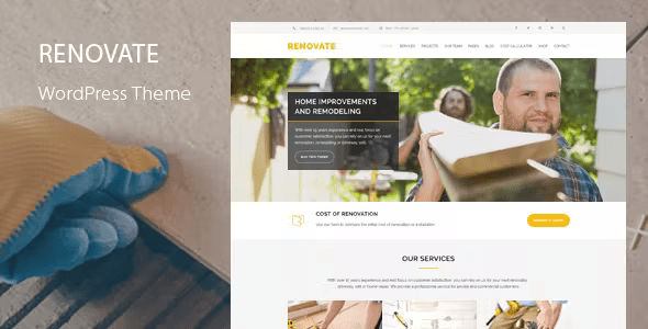 Renovate – Construction Renovation WordPress Theme 7.7