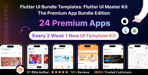 Flutter UI Bundle templates: Flutter UI Master Kit | The Premium App Bundle Edition