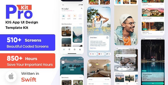 Prokit – iOS App UI Kit with SoftUI