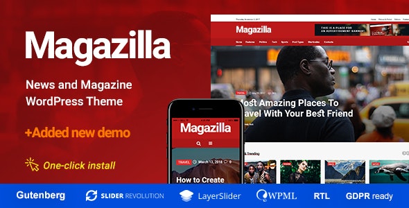 Magazilla – News  Magazine Theme