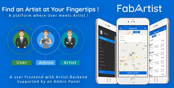 Hire for Work – Fab Artist Android – 2 Apps – Customer App + Artist App + Admin Panel – Freelancer