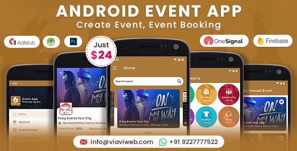 Android Event App (Create Event, Event Booking)