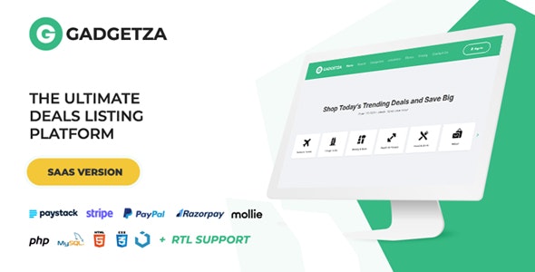 Gadgetza – Deals Listing Platform (SaaS) [Extended Version]