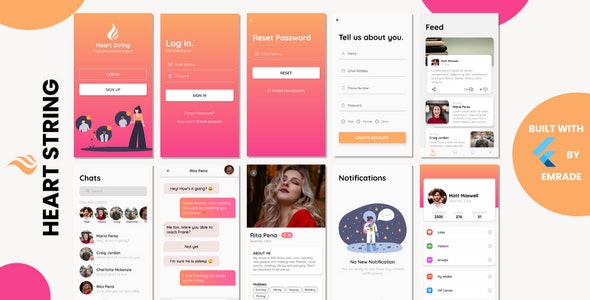 FindMe Flutter Android Dating app UI theme