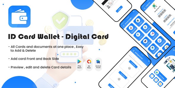 ID Card Wallet – Digital Card Saver – Digital ID Card Holder – ID Card Mobile Wallet – Documents