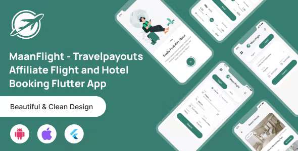 MaanFlight – Travelpayouts Affiliate Flight and Hotel Booking Flutter Full App Admob & Onesignal