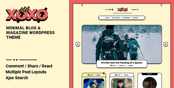 Xoxo – Blog  Magazine WordPress Theme 1.1.3