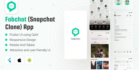 FabChat – Snapchat Clone Flutter App UI KIt