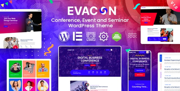 Evacon – Event  Conference WordPress Theme