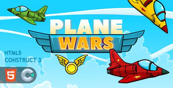 Plane Wars Construct 3 HTML5 Game