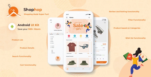 Shophop – eCommerce App UI Templates Android Kotlin