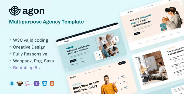 Agon – Multipurpose Agency Bootstrap 5 Template