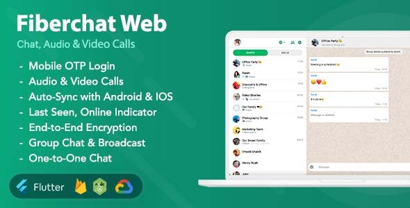 Fiberchat Web | Chat  Calling Web App | Flutter Web App