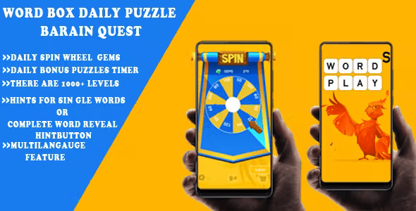 Word box daily puzzle Brain quest unity game andorid & ios