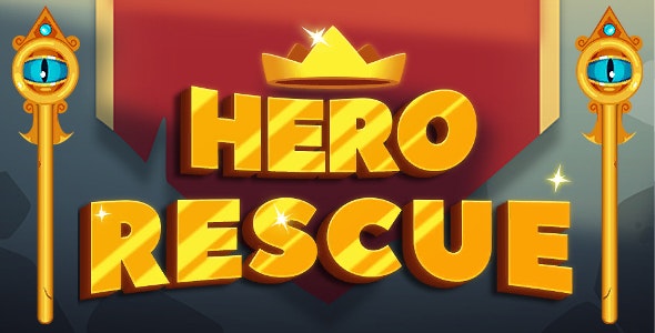 Hero Rescue: Pull The Pin – 100 Levels –  HTML5 game – Construct 3 – C3p