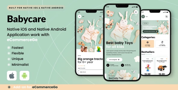 BabyCare – Mobile Apps for eCommerceGo SaaS