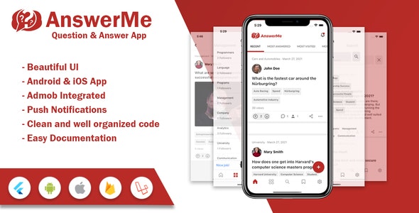 AnswerMe – Question & Answer Flutter App