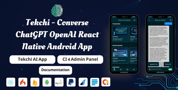 Tekchi Converse ChatGPT OpenAI – React Native Android App