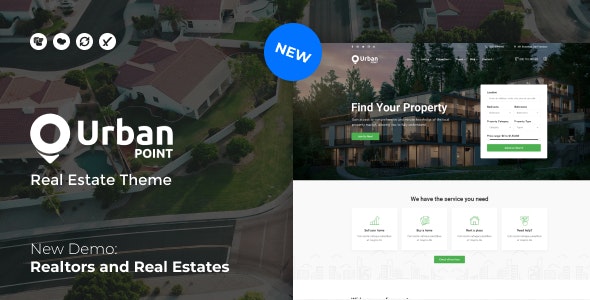 UrbanPoint – House Selling  Rental WordPress Theme