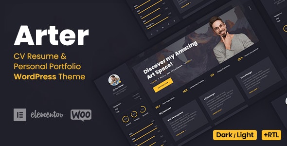 Arter – Personal Portfolio Resume Theme