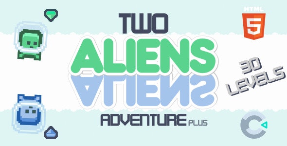 Two Aliens Adventure – Plus – HTML5 Game