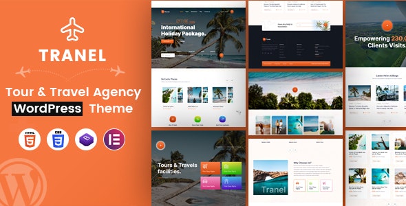 Tranel – Tour  Travel Agency WordPress Theme