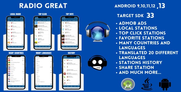 Radio Great with Admob Ads-Online Radios