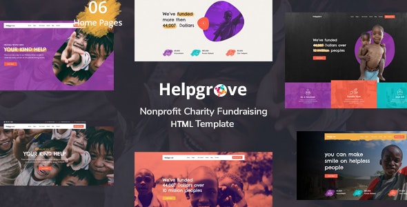 Helpgrove – Charity & Nonprofit HTML Template