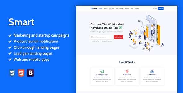 Smart – Marketing HTML Landing Page Template