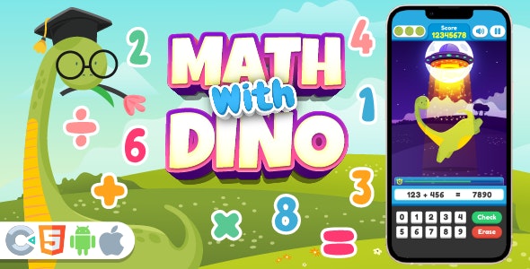 Math With Dino – HTML5,Construct3