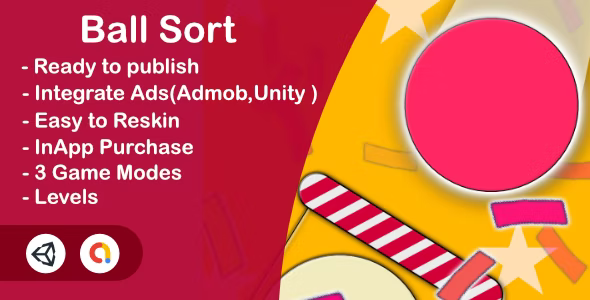 Ball Sort – Color Bubble Sort Puzzle (Unity Complete + Admob + Unity Ads+iOS+Android)