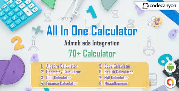 Calculator App – All in one calculator app (Finance, Health, Algebra, Geometry, Unit, Loan, Emi)(V2)