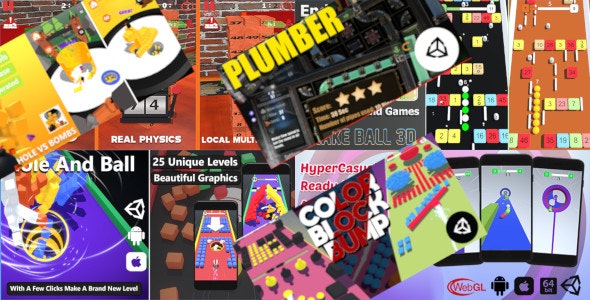 7 Unity Games in 1 Bundle with 51% OFF | Puzzle and Casual Unity Projects for Android and iOS