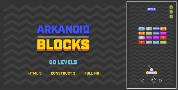 Arkanoid Blocks – HTML5 Game (Construct3)