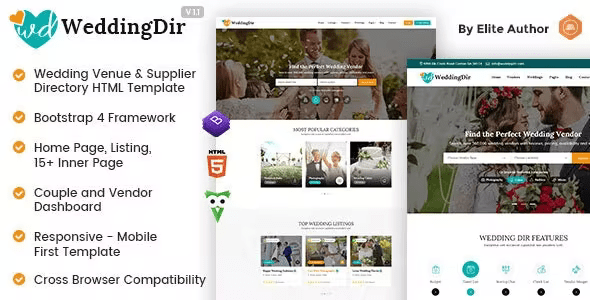 WeddingDir – Directory  Listing HTML Template 1.1.9