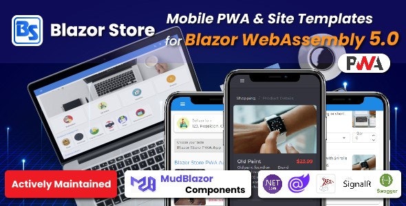 Blazor Store – Mobile PWA and Site Templates with Powerful Built-in Functions