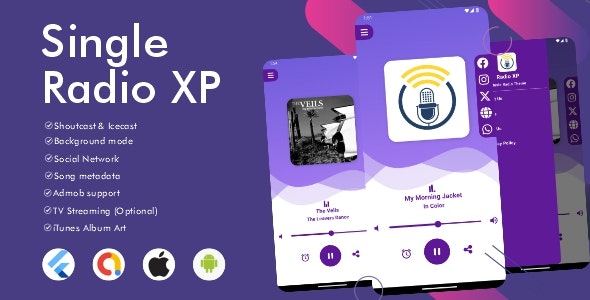 Single Radio XP – Flutter Full App