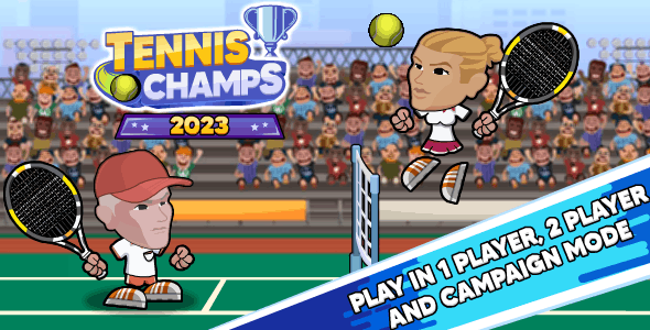 Tennis Champs 2023 – HTML5 Game (Construct 3)