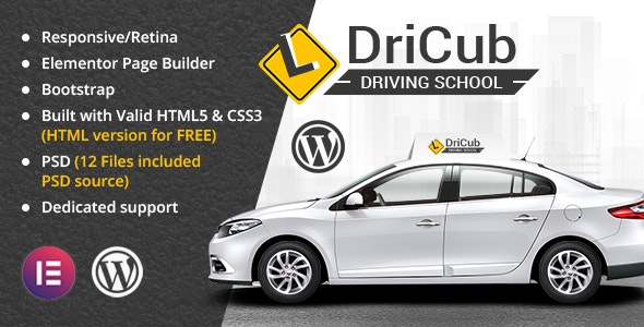 DriCub – Driving School WordPress Theme 2.8