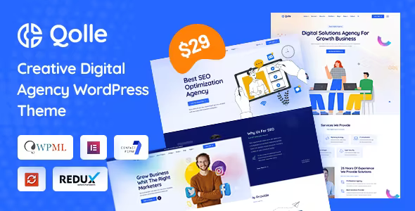 Qolle – Digital Marketing Agency WordPress Theme 1.0.4