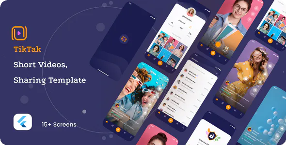 TikTak – Short Videos Sharing Flutter Template