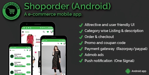 Shoporder (Android) – e-commerce application (single and multi vendor)