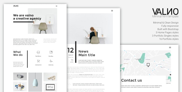 Valno – Minimal Creative Multi page Portfolio WordPress Theme