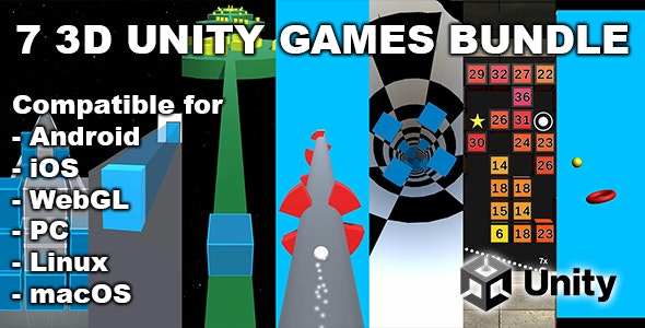 7 3D Games Bundle – Unity Source Code