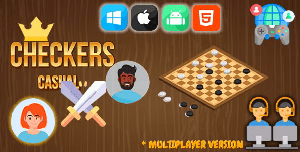 Checkers Casual – Offline & multiplayer mode