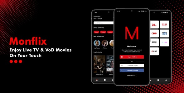 Monflix – OTT, Live TV  Movies App