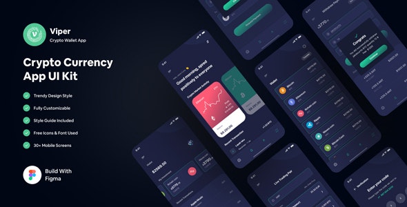 Viper – Crypto Wallet App Figma Template