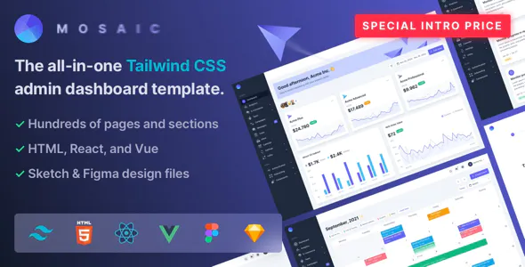 Mosaic – Tailwind CSS Admin Dashboard Template